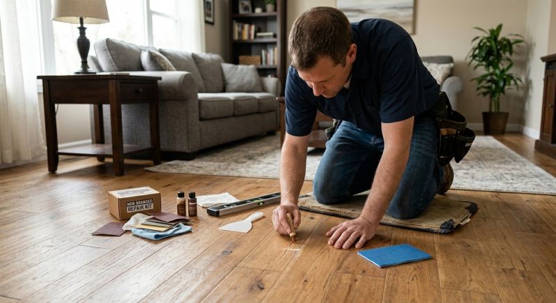Our team working on Wood Floor Service projects in Ypsilanti, MI