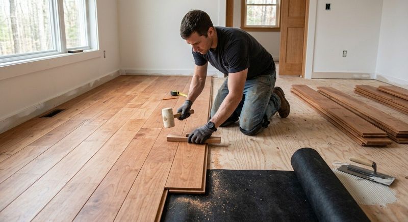 Cherry Floor Installation in Ypsilanti, MI