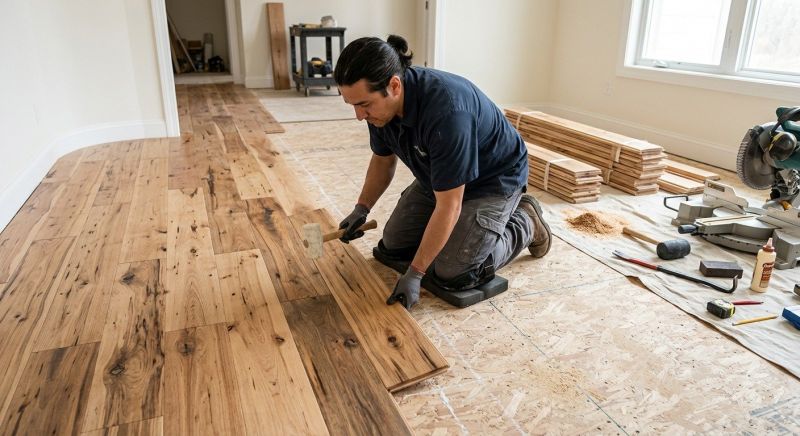Hickory Floor Installation in Ypsilanti, MI