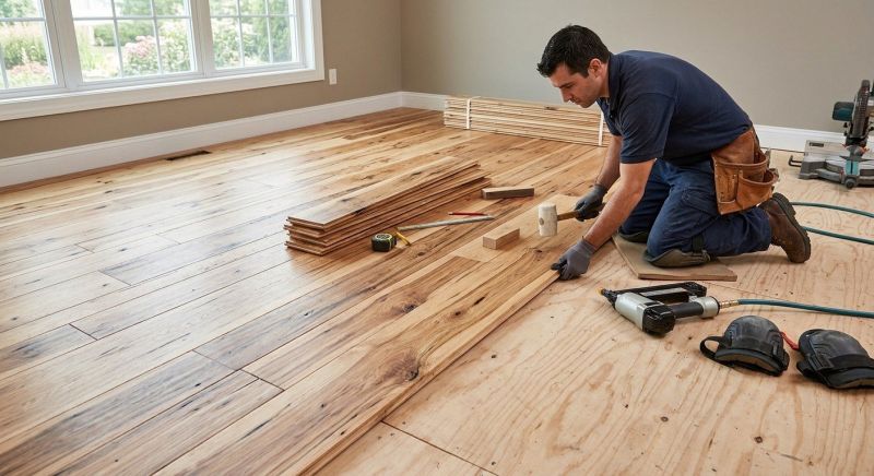 Hickory Floor Installation in Ypsilanti, MI