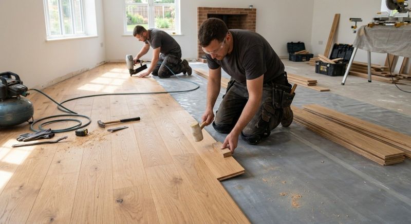 Oak Floor Installation in New Boston, MI