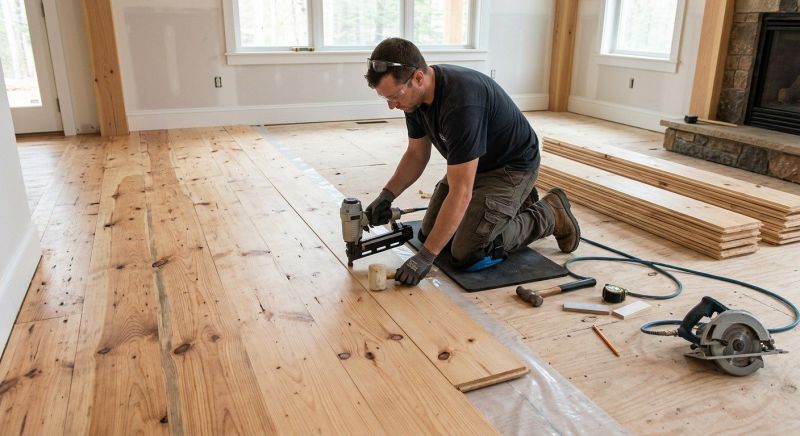 Pine Floor Installation in Ypsilanti, MI