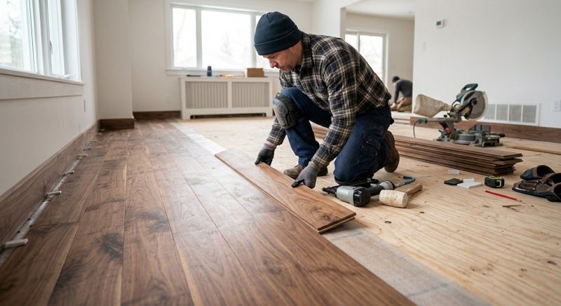 Walnut Flooring Installation in Ypsilanti, MI