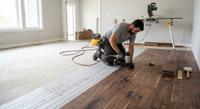 Walnut Flooring Installation in Ypsilanti, MI
