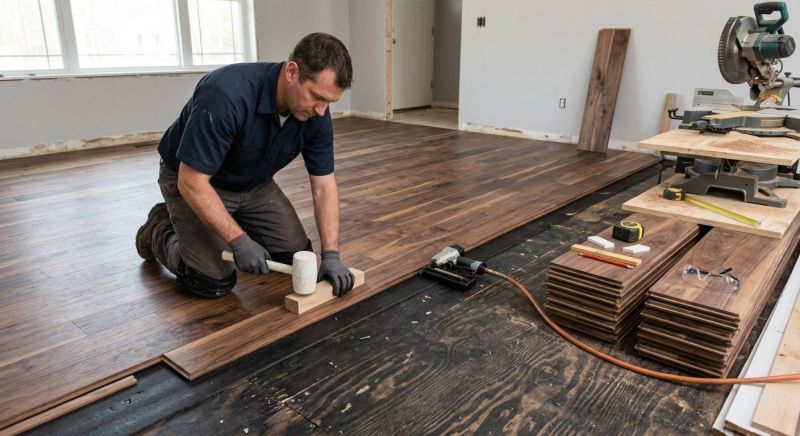 Walnut Flooring Installation in Ypsilanti, MI