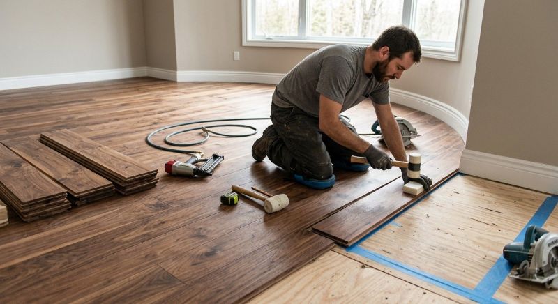 Walnut Flooring Installation in Ypsilanti, MI